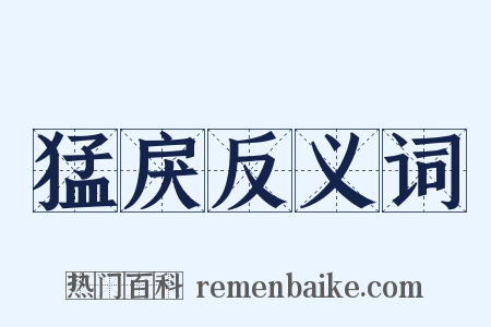 猛戾反义词是什么意思的图片